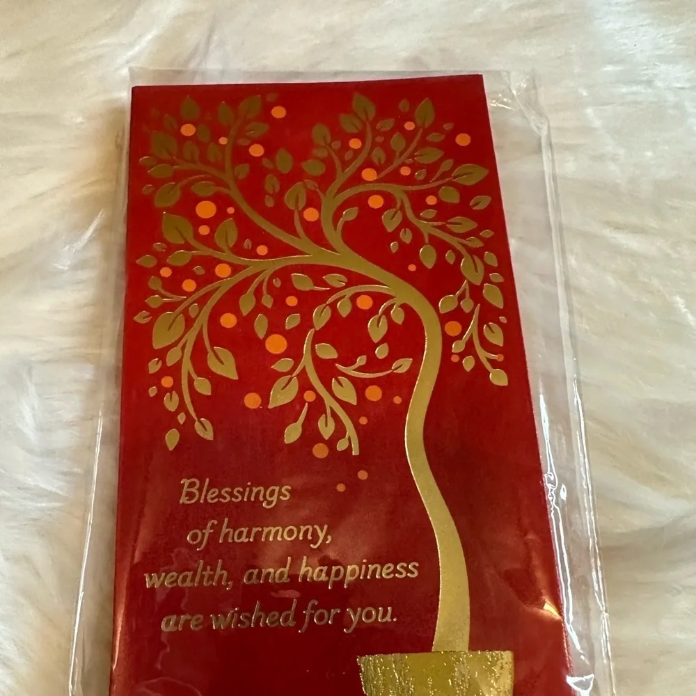 🩵5/$8 Hallmark Red and Gold money envelope